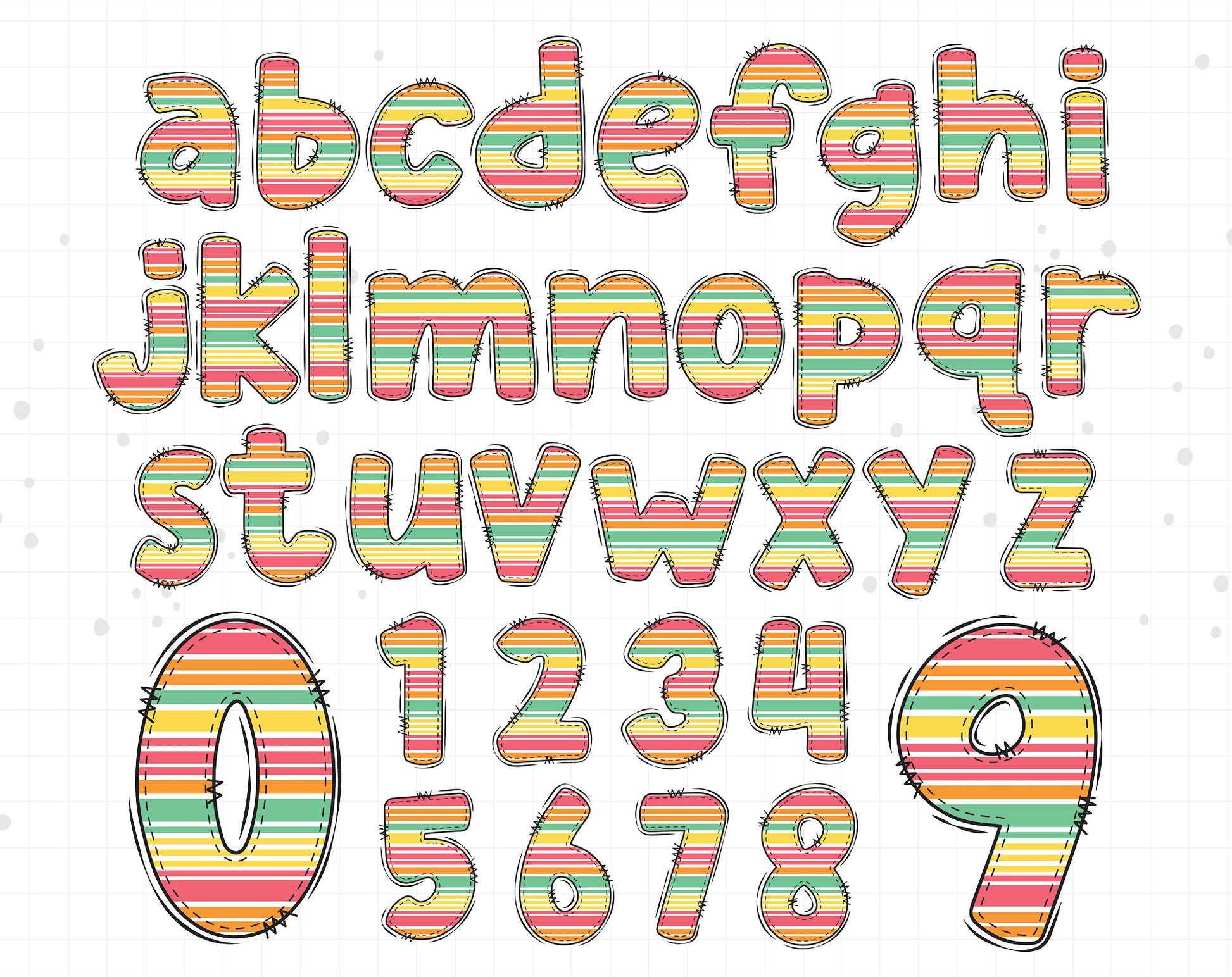 Citrus Alphabet Letters