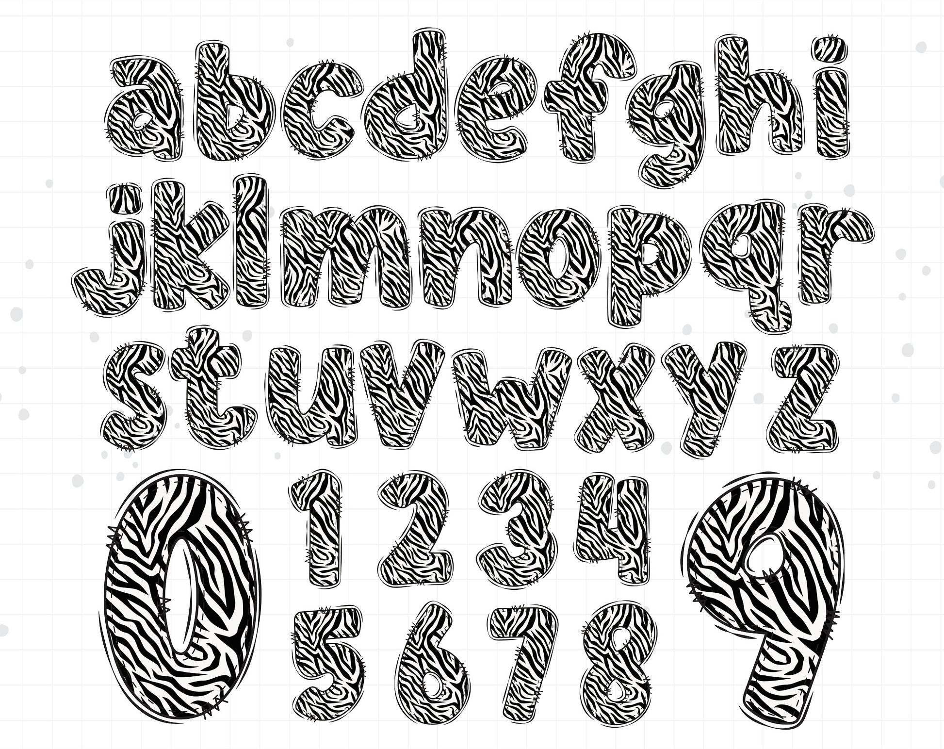 Animal Print Alphabet PNG