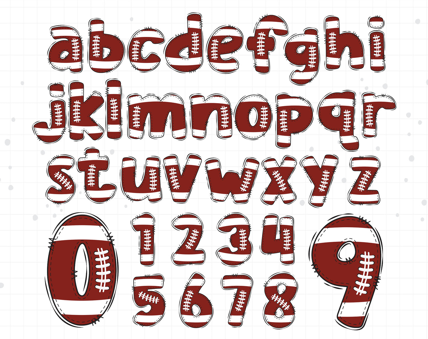 Football Alphabet Letters