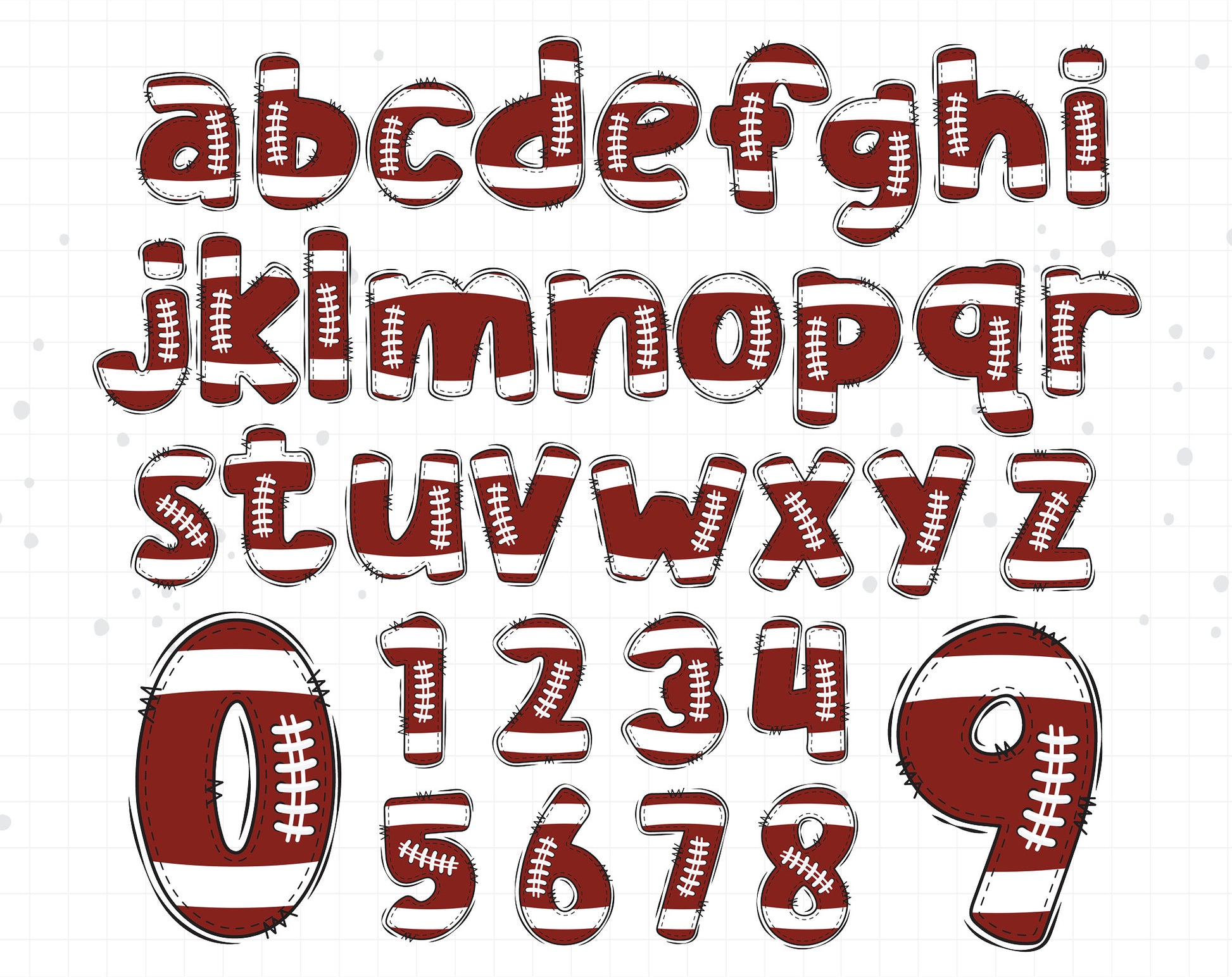 Football Alphabet Letters