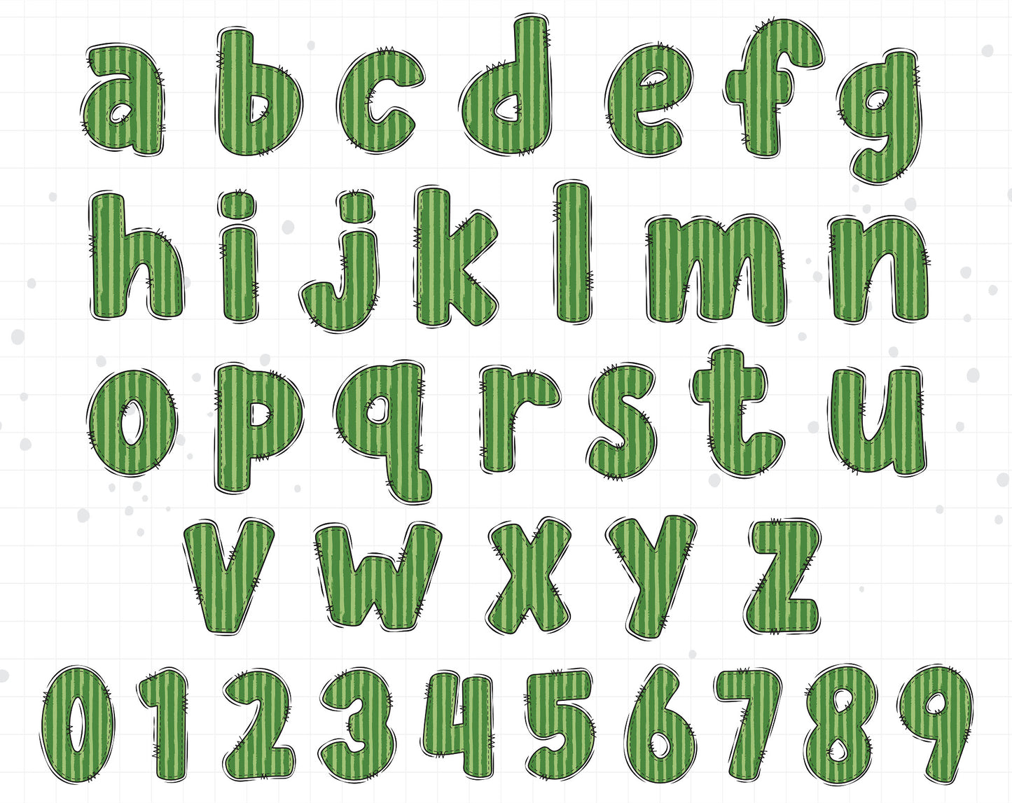 Watermelon Alphabet PNG