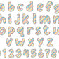 bright doodle alphabet letters