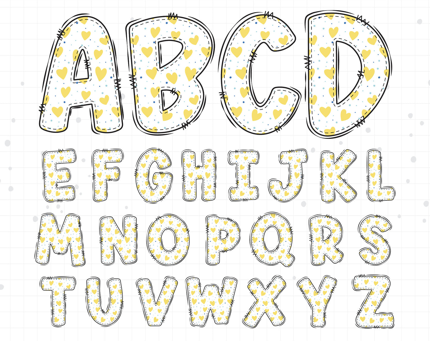 Lemon Summer Alphabet Letters