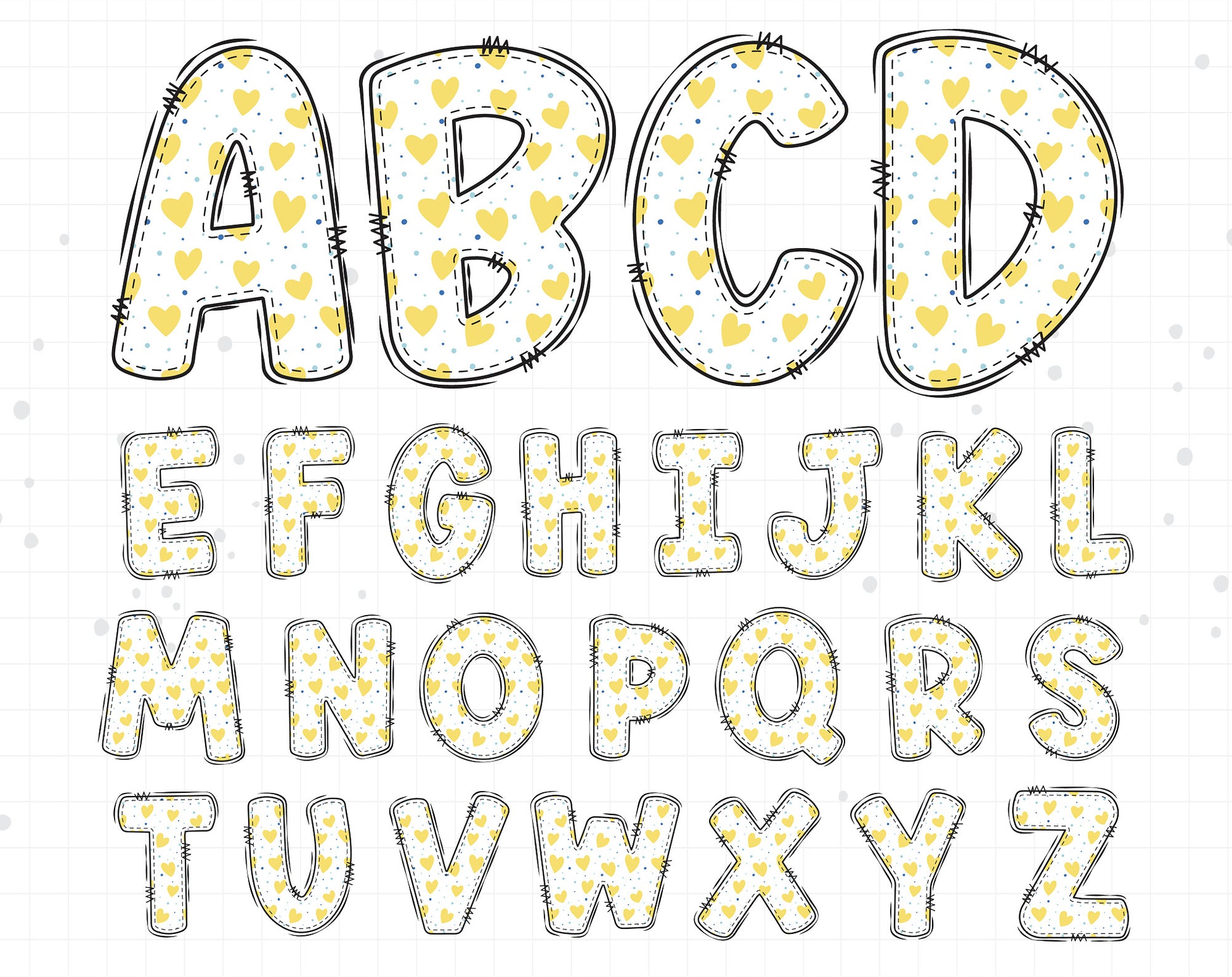 Lemon Summer Alphabet Letters