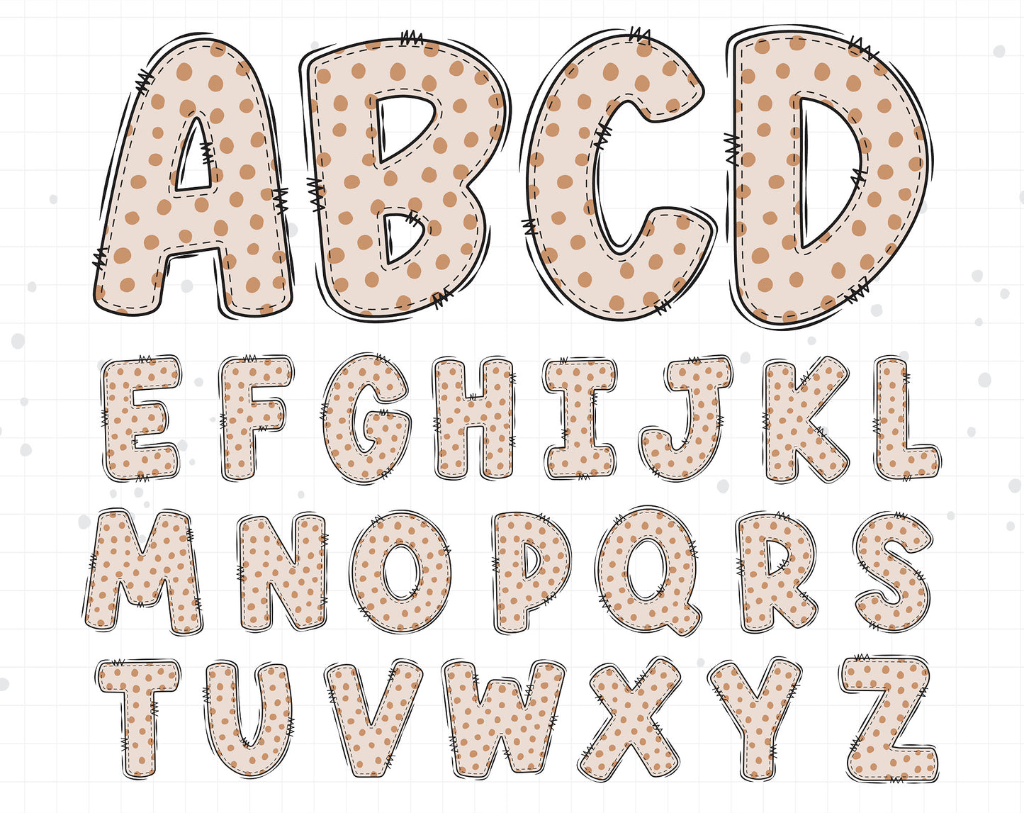 boho chic alphabet letters