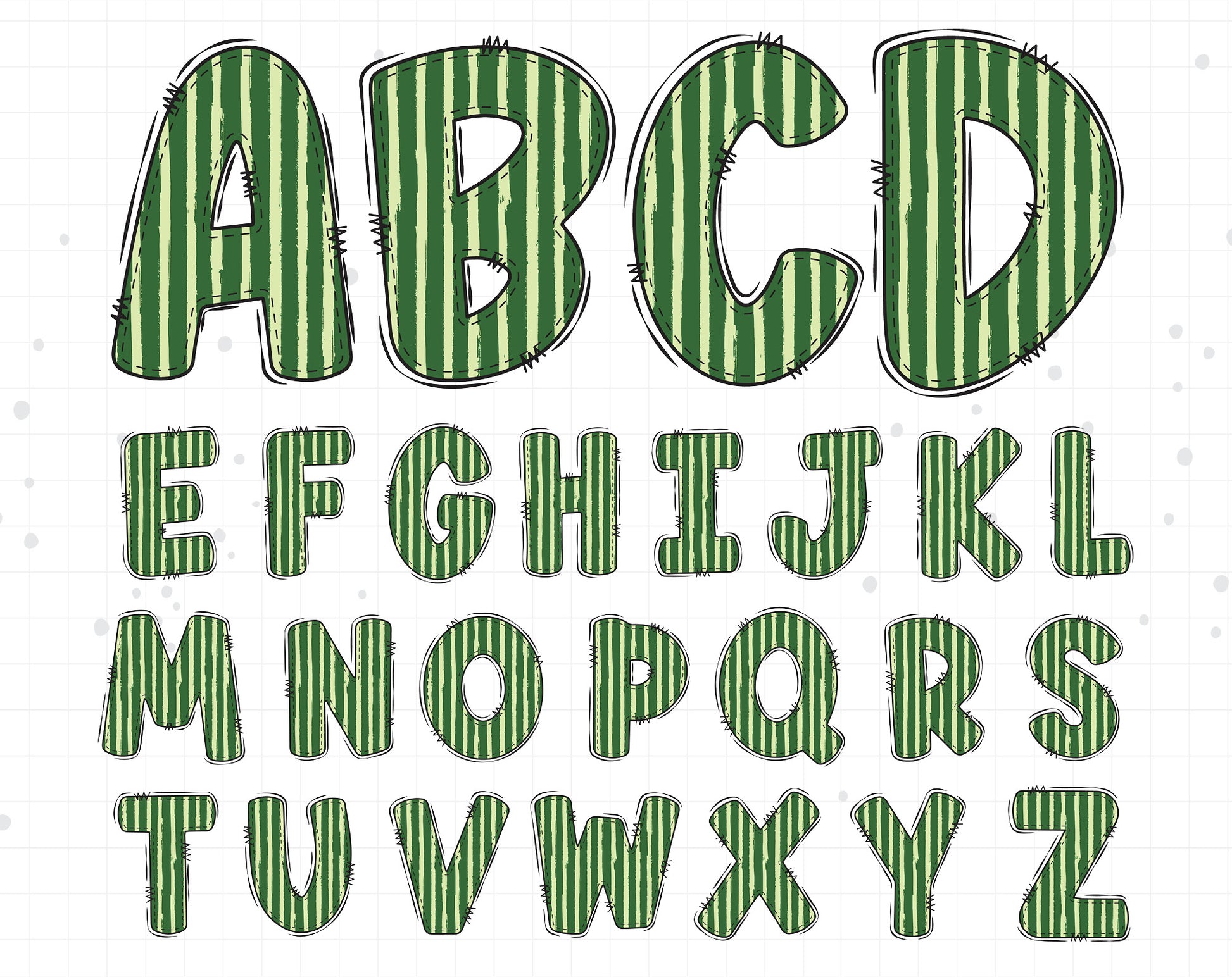 Alphabet Letters Watermelon