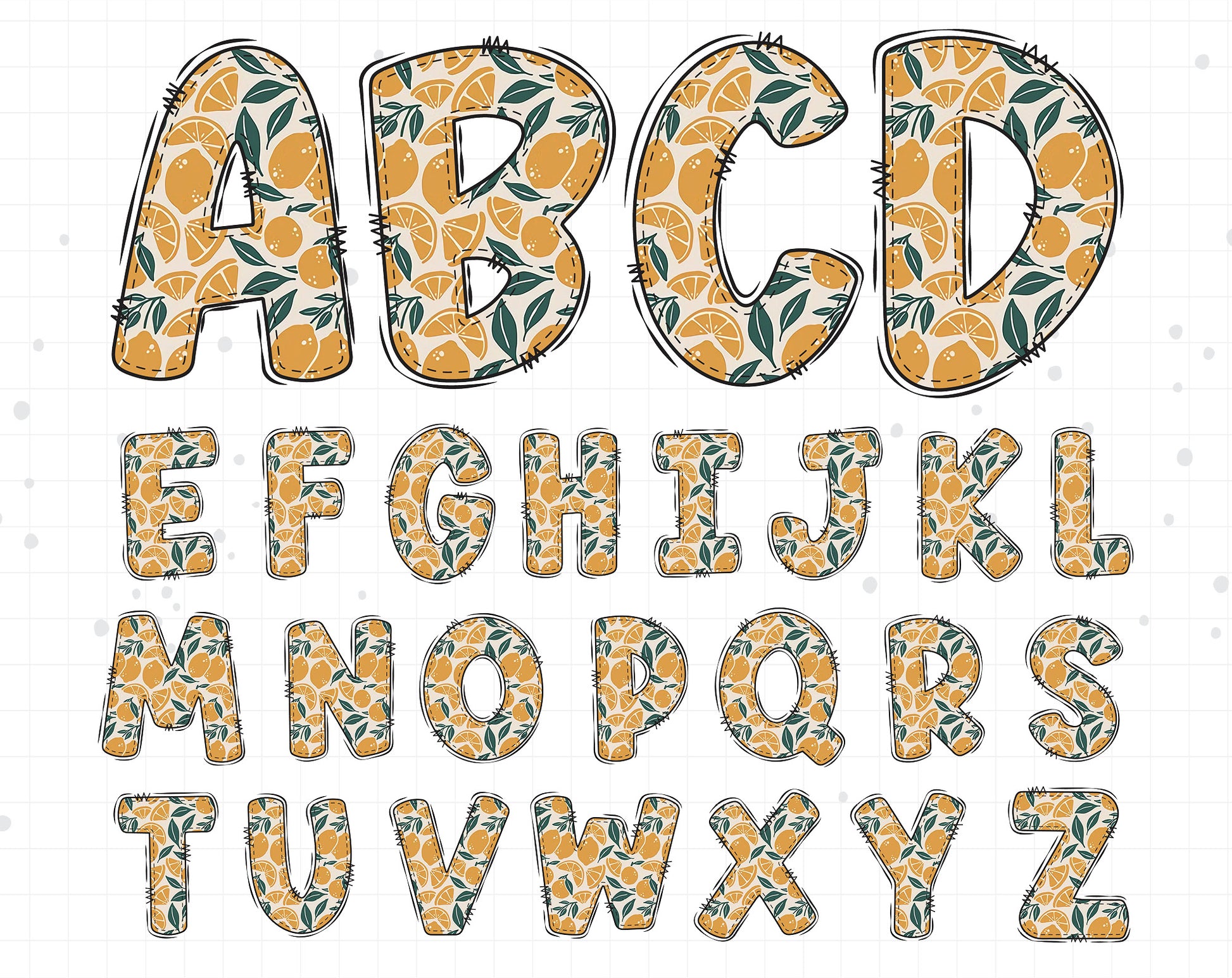 summer doodle letters