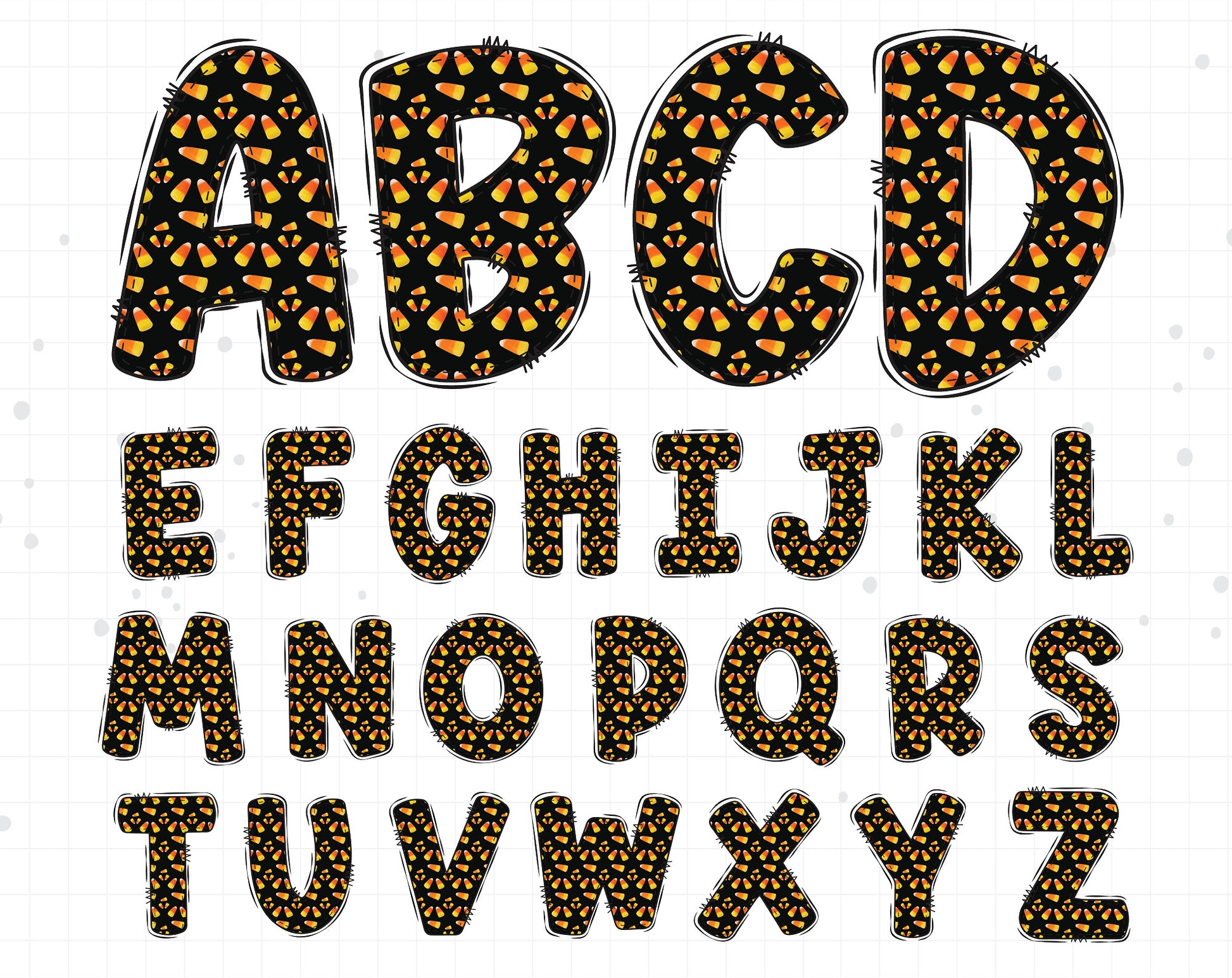 Halloween Doodle Alphabet