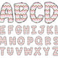 ice cream candy alphabet clipart design