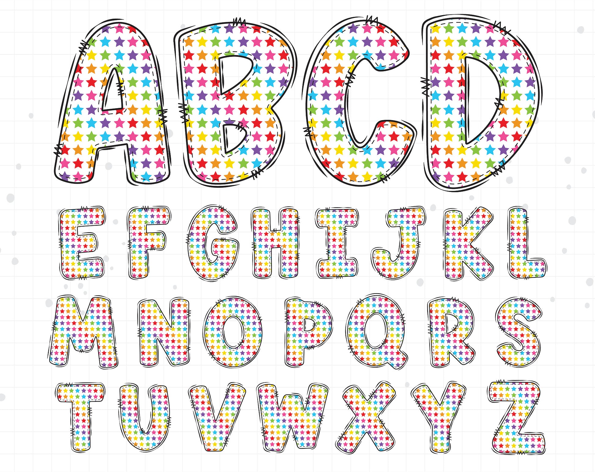 Rainbow Alphabet Letters