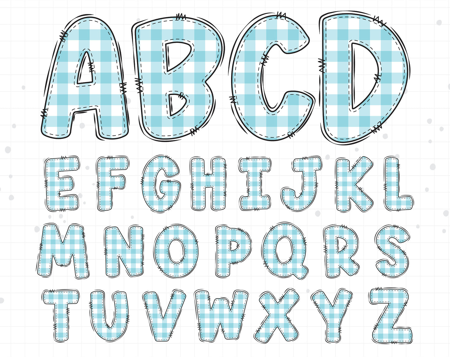 buffalo plaid alphabet png