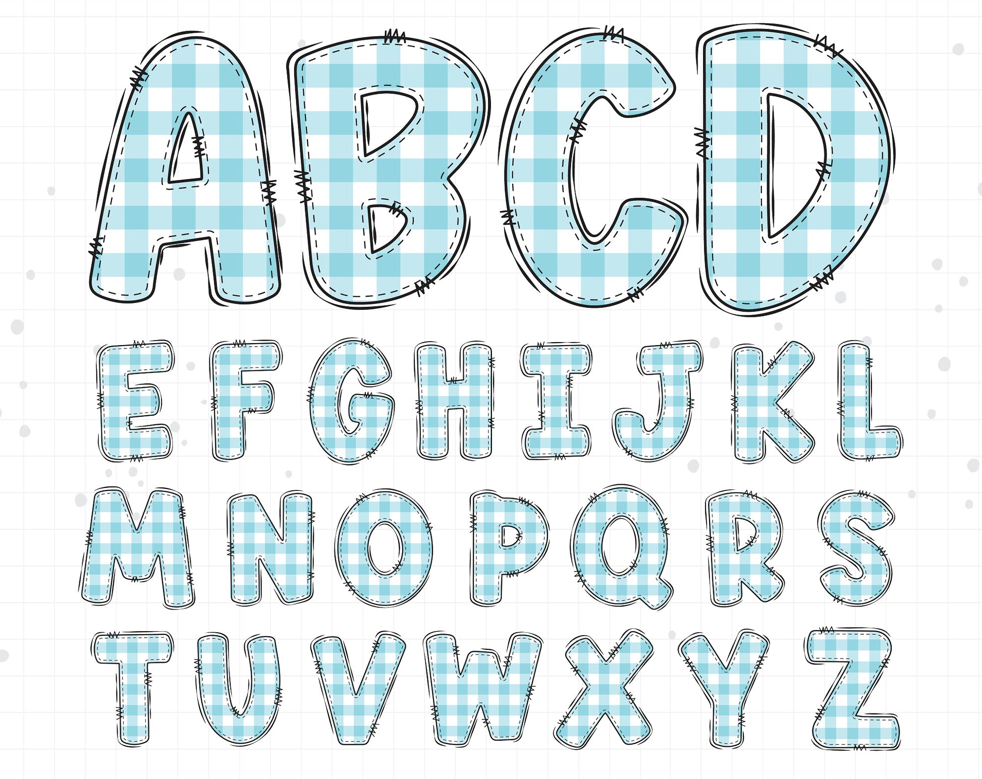 buffalo plaid alphabet png