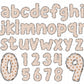 boho chic alphabet letters