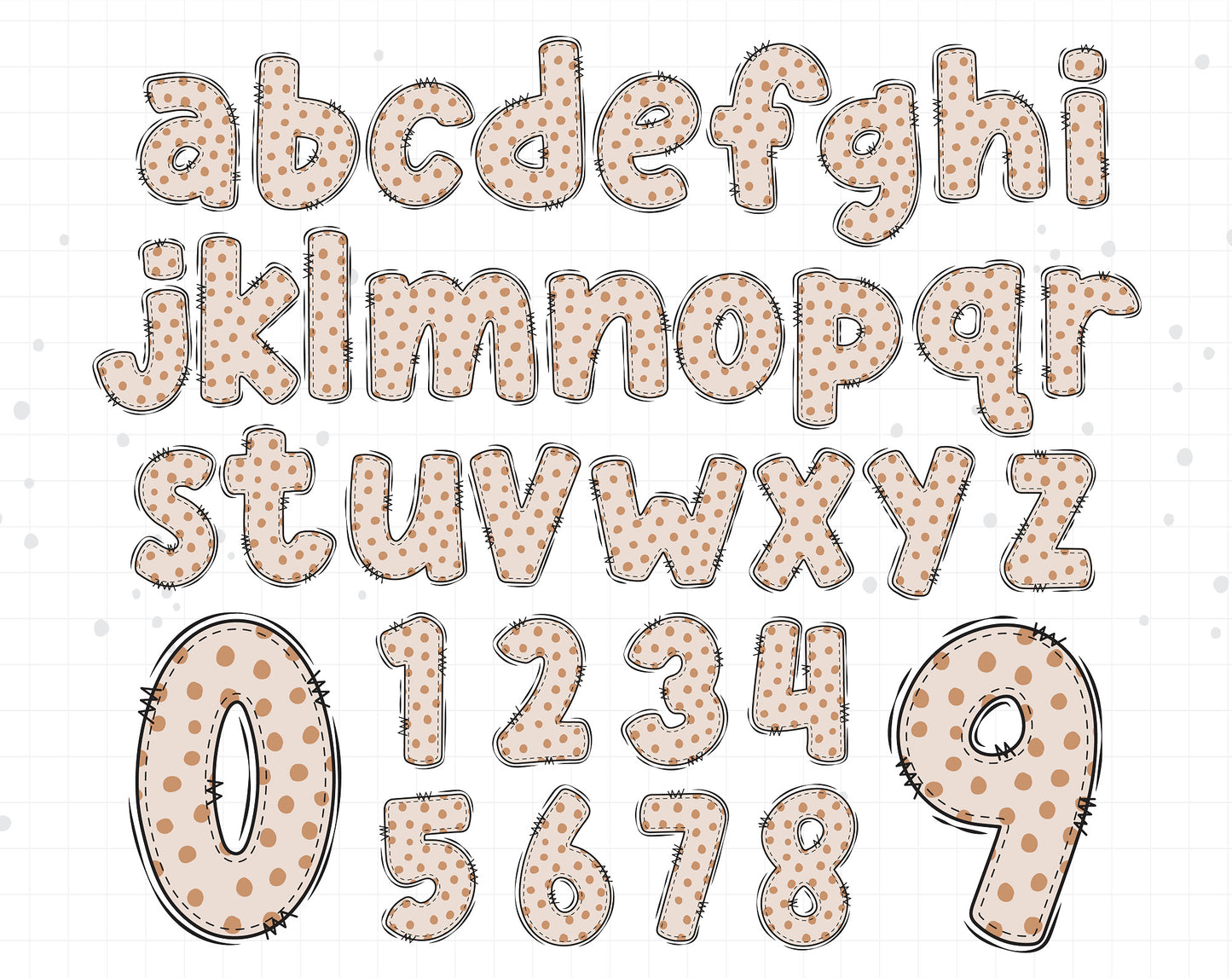 boho chic alphabet letters