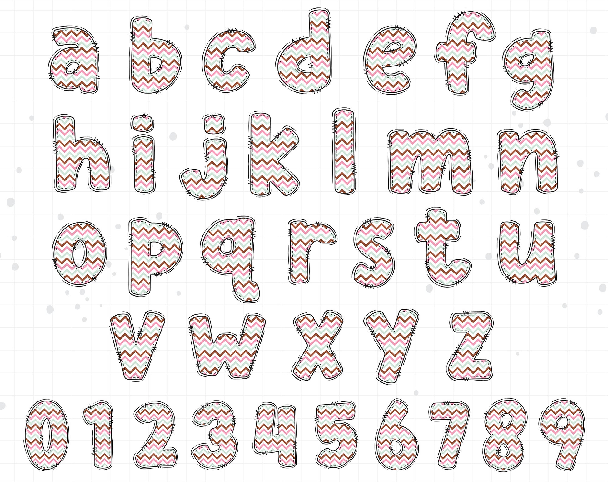 ice cream candy alphabet clipart design