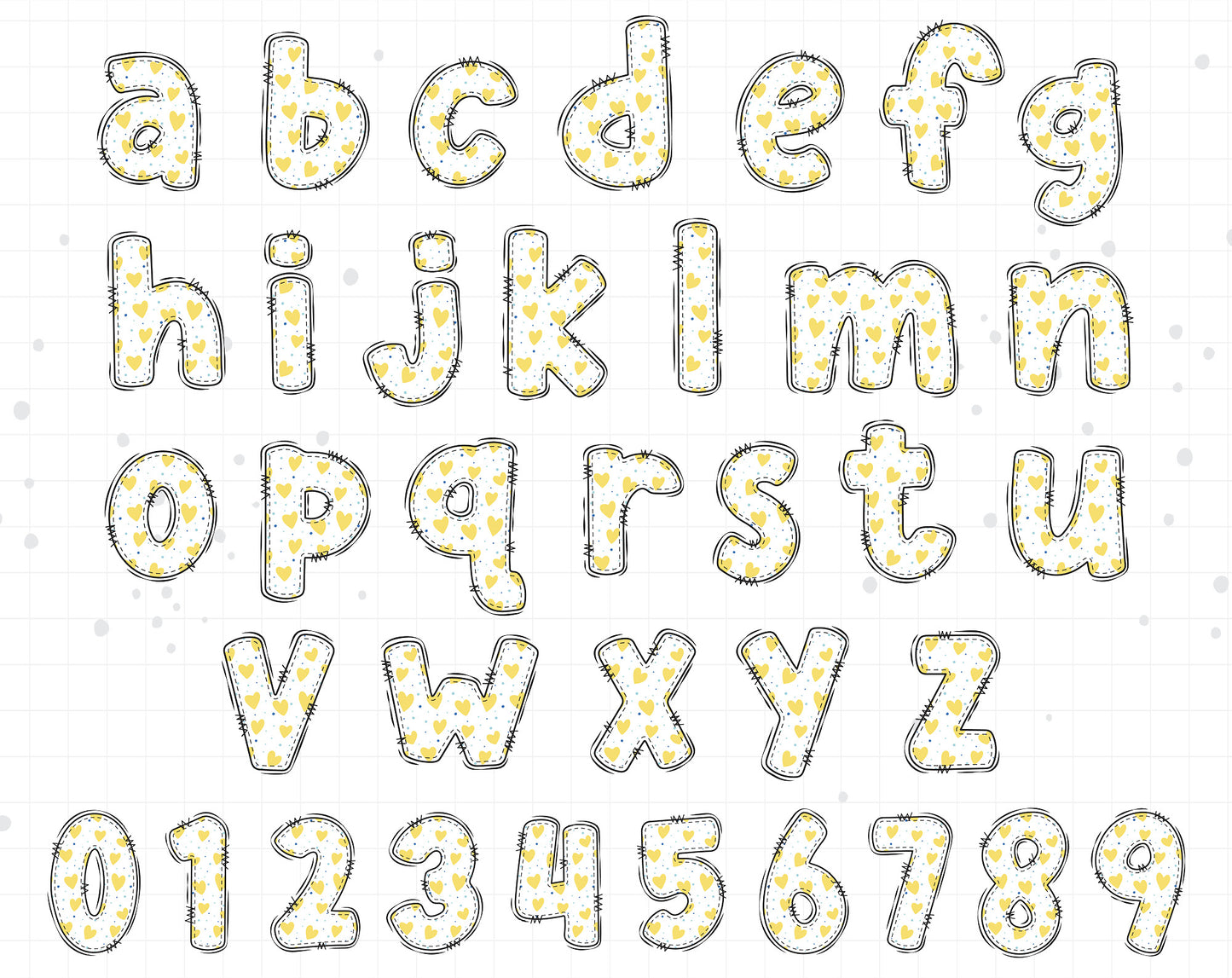 Lemon Summer Alphabet Letters