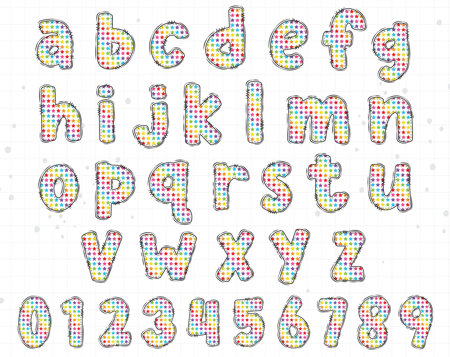 Rainbow Alphabet Letters