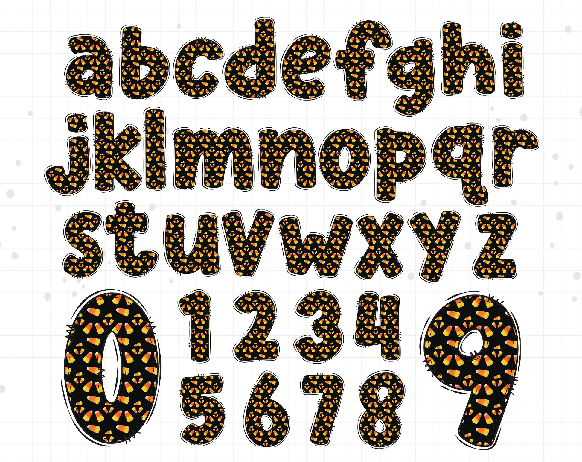 Halloween Doodle Letters