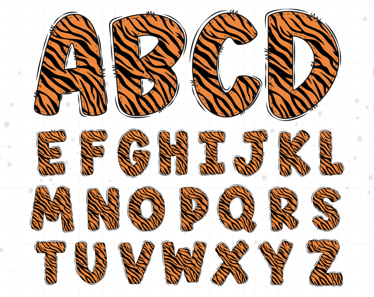 Tiger Alphabet Sublimation