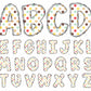 candy alphabet clipart design