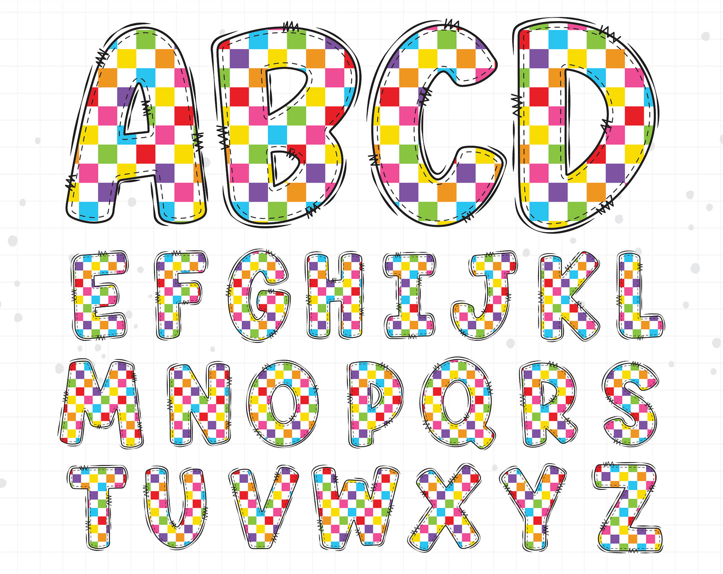 Rainbow Alphabet Letters