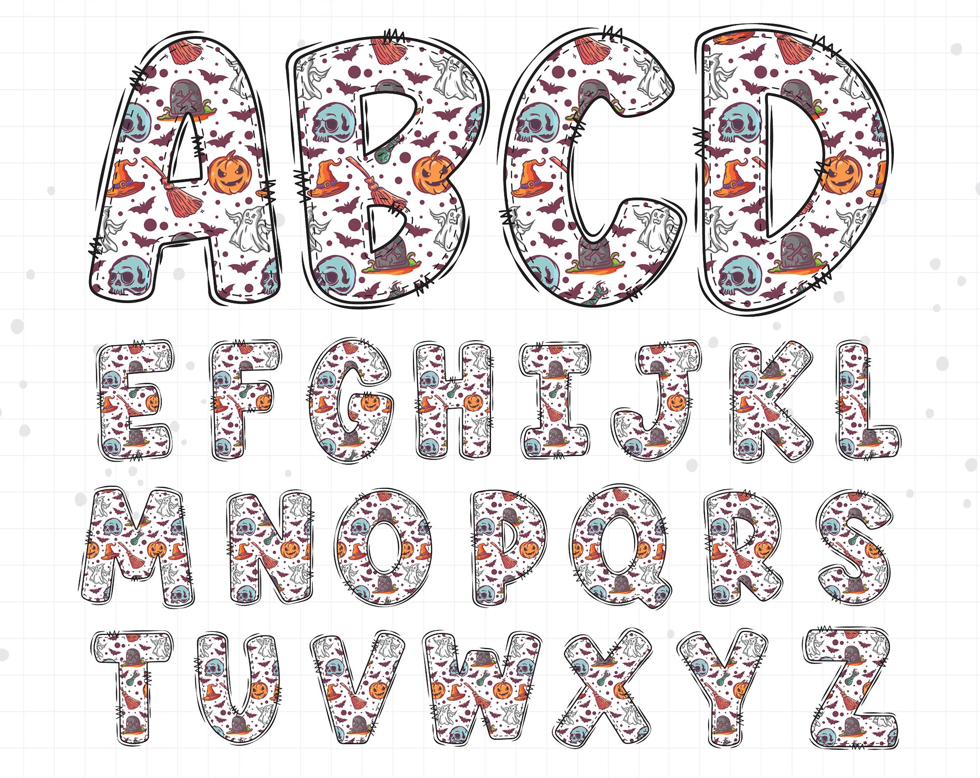 Halloween Letters PNG