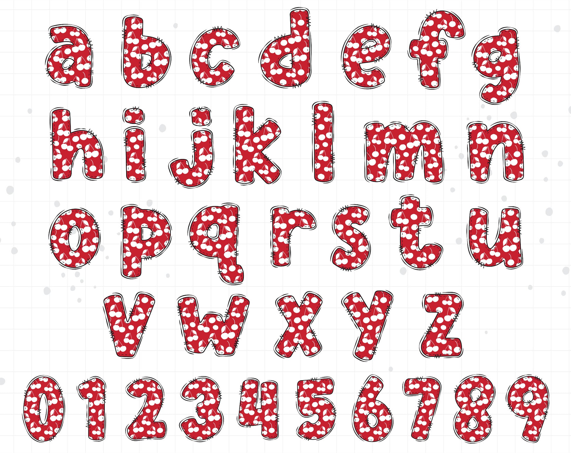 cherries alphabet letters