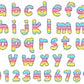 rainbow doodle letters