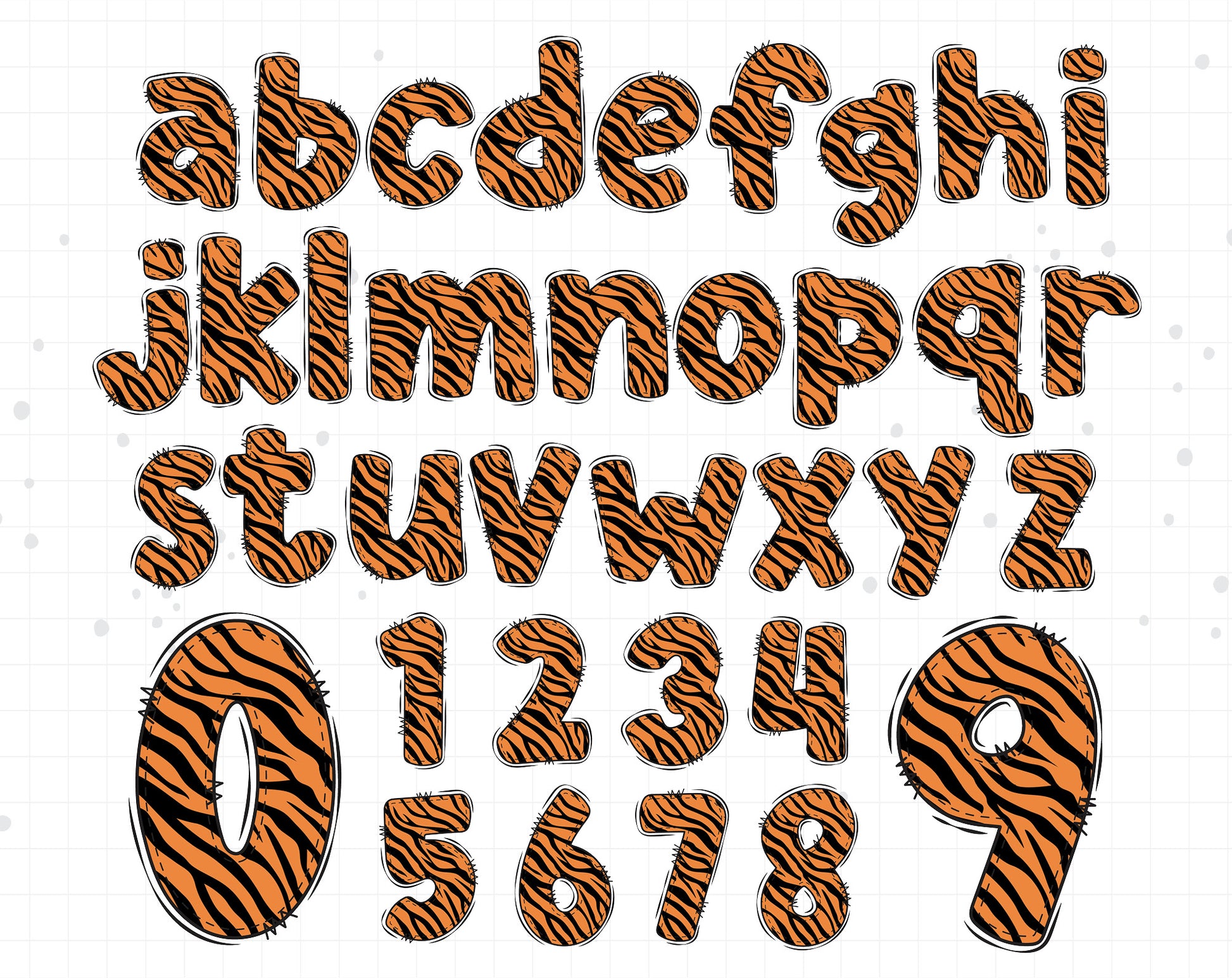 Tiger Alphabet Letters