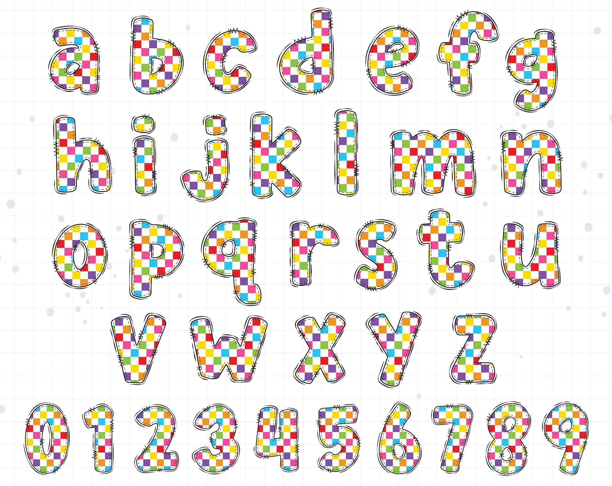 Rainbow Alphabet Letters