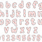 Peaches Alphabet Clipart