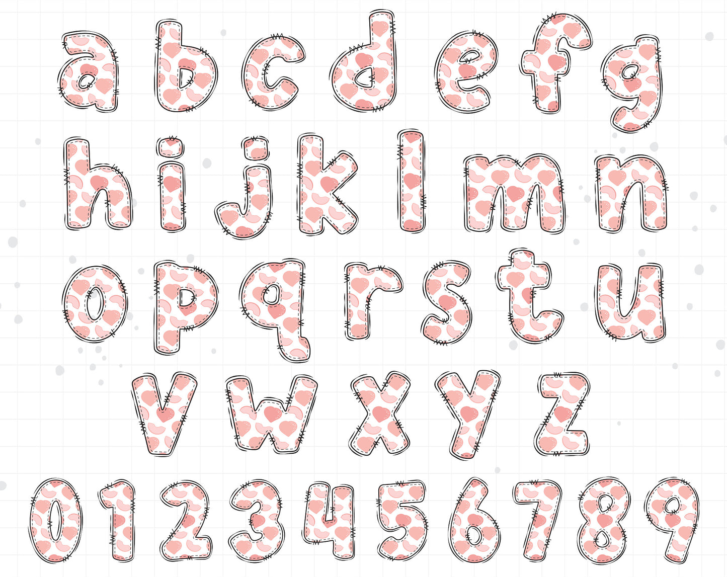 Peaches Alphabet Clipart