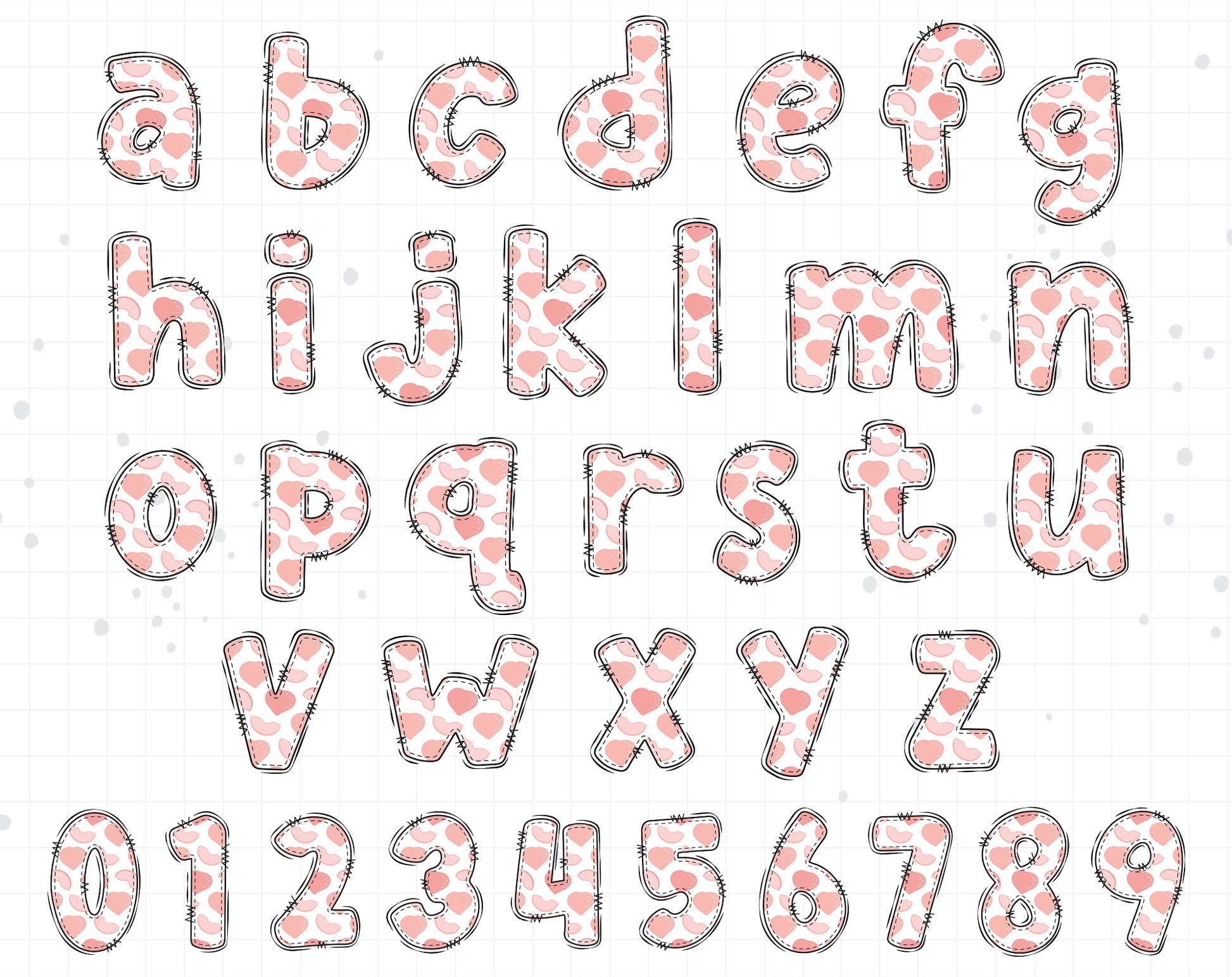 Peaches Alphabet Clipart