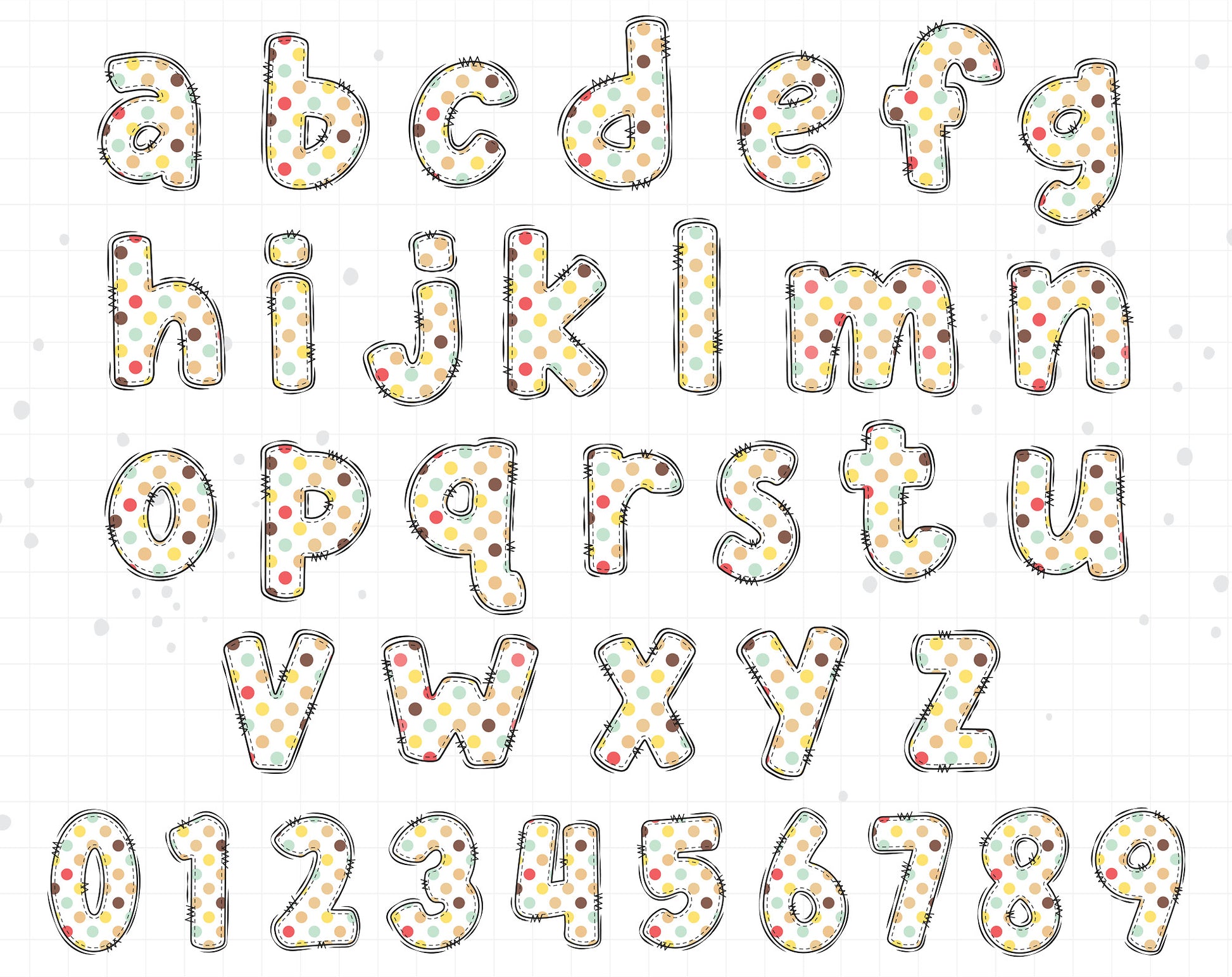 ice cream candy alphabet clipart design