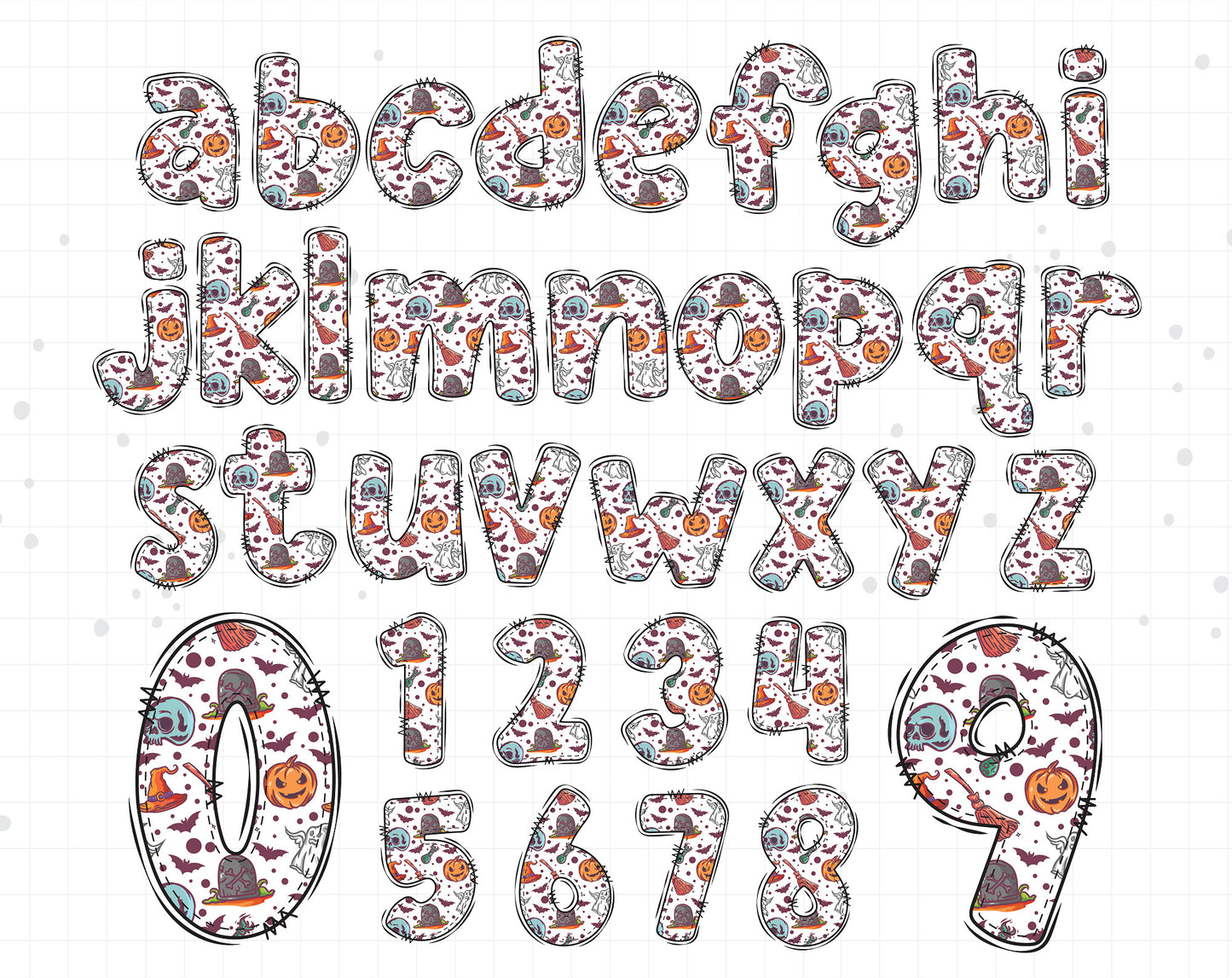 Halloween Letters PNG