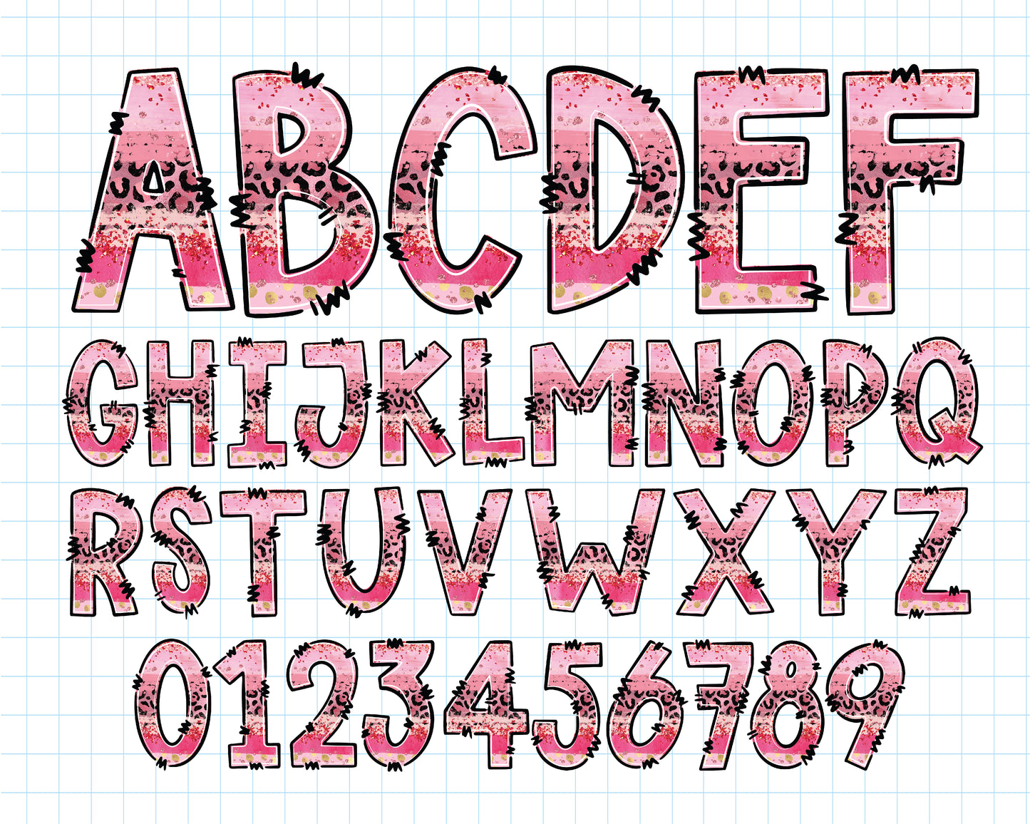 Pink Leopard Alphabet