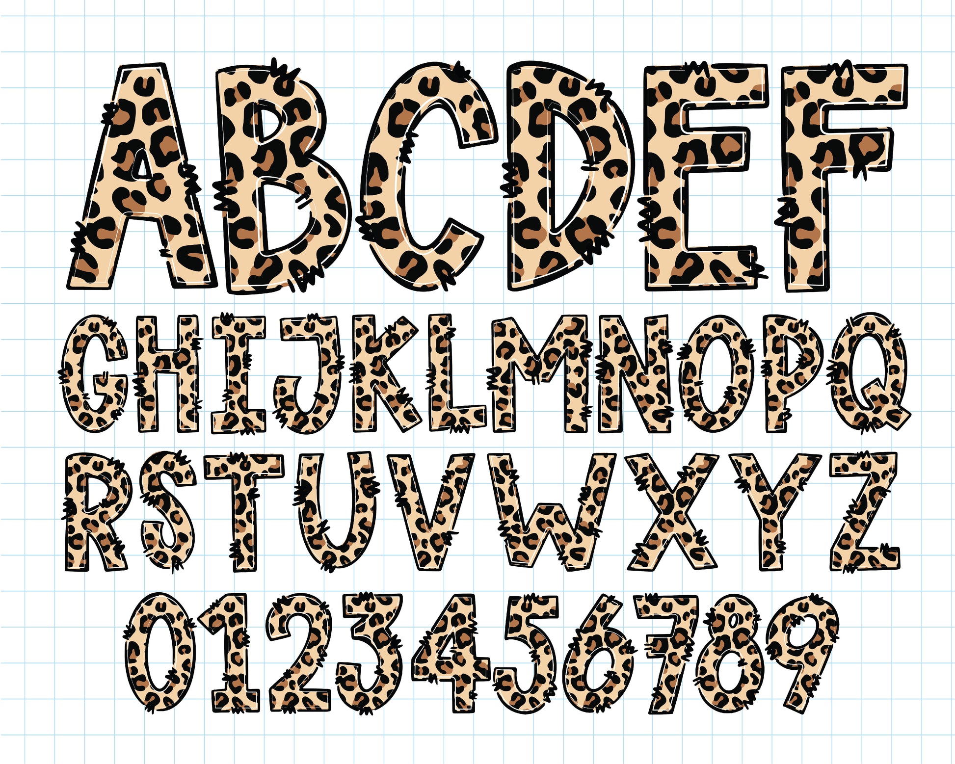  Leopard Print Alphabet 