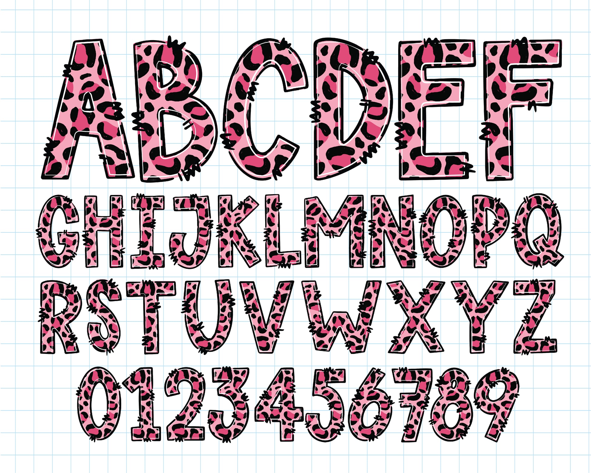 Animal Print Alphabet PNG