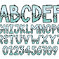 Mint Glitter Leopard Alphabet Letter