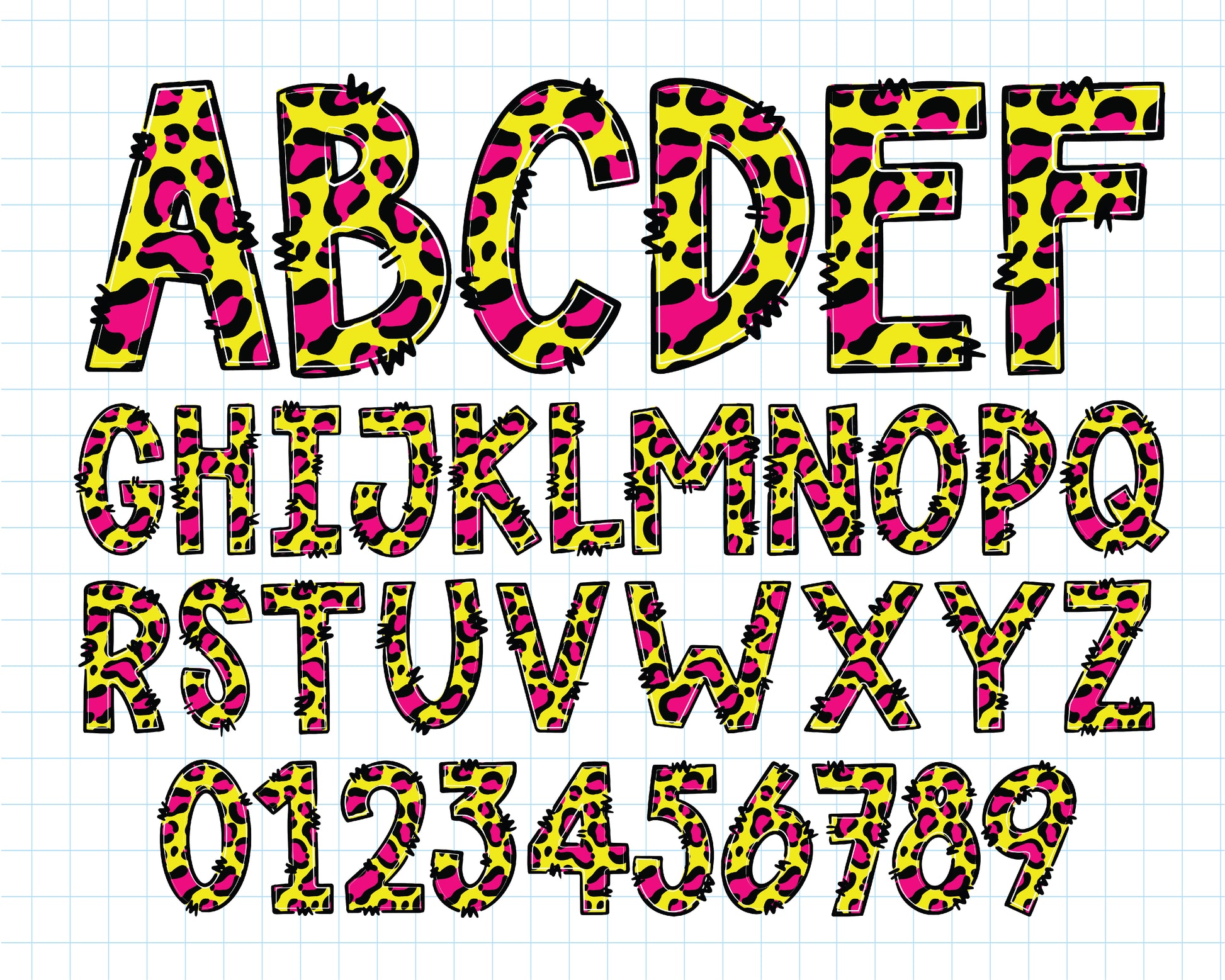 Leopard Alphabet PNG