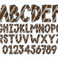 American Football Alphabet Letters