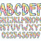 Rainbow Doodle Alphabet Letters