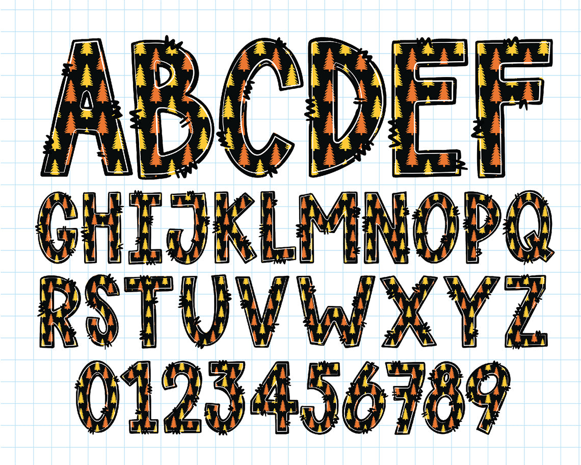 Halloween Forest Alphabet Letters 