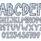 White & Blue Alphabet Letters