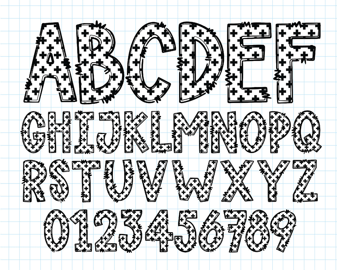 Black & White Alphabet Letters