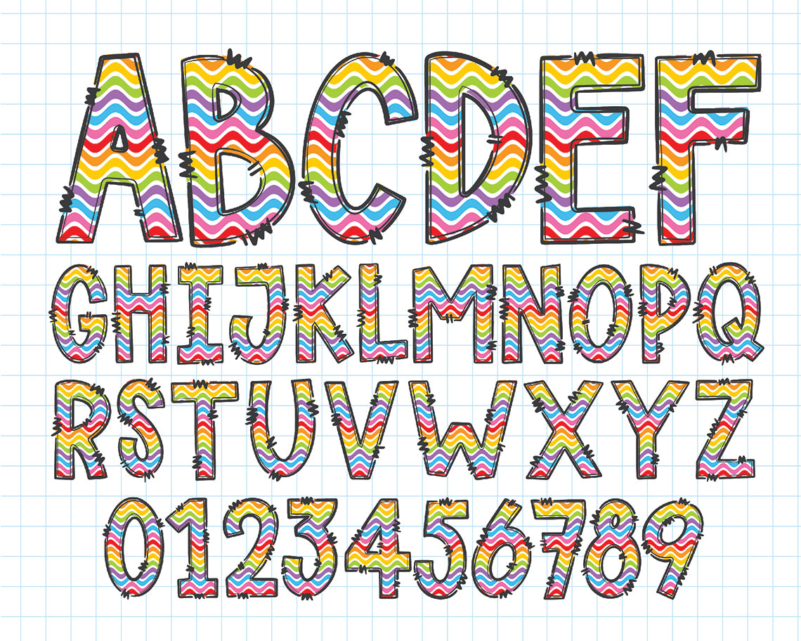 Rainbow Alphabet Letters