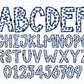 White & Blue Alphabet Letters