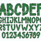 American Football Doodle Alphabet