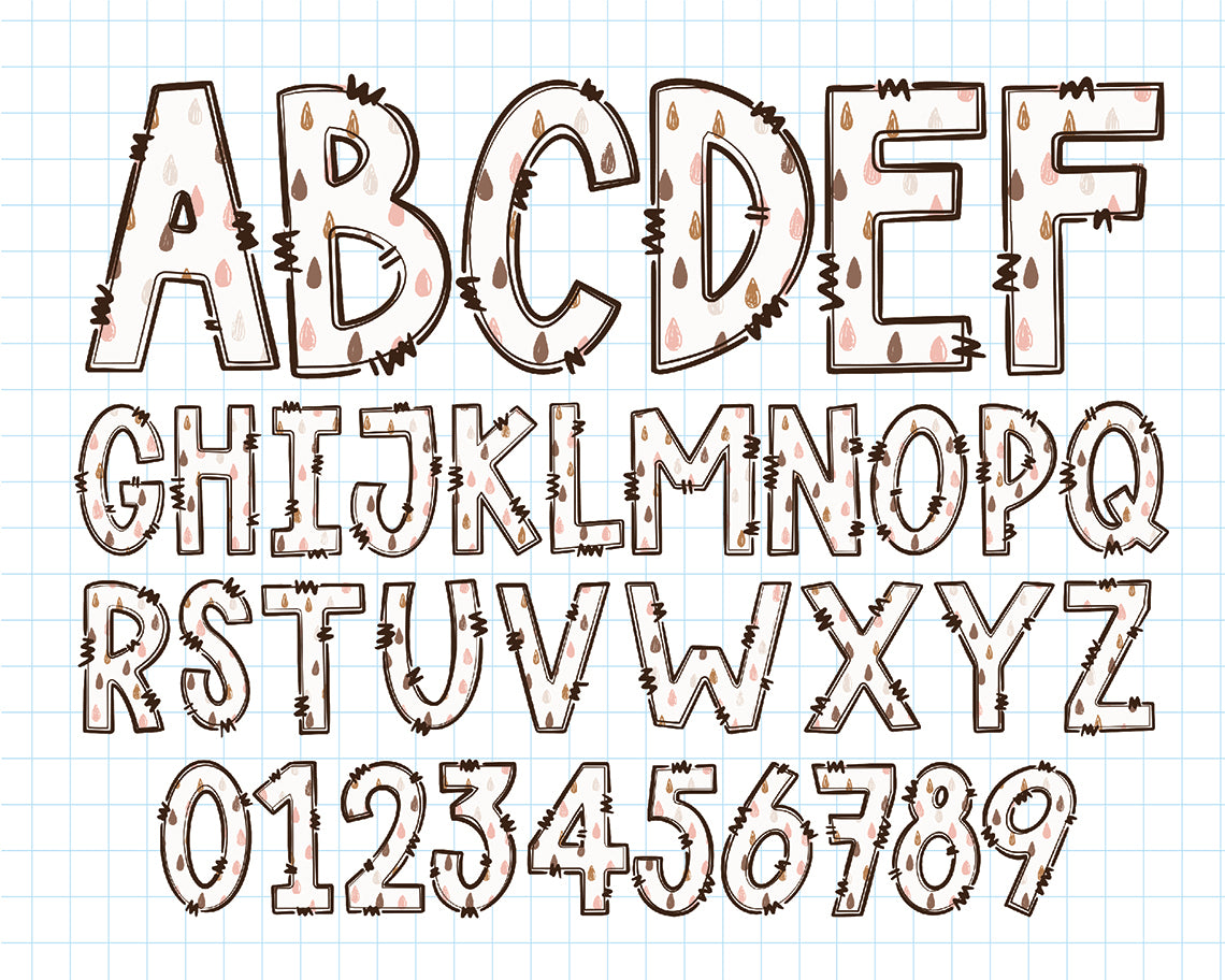 Vintage Doodle Alphabet Letters