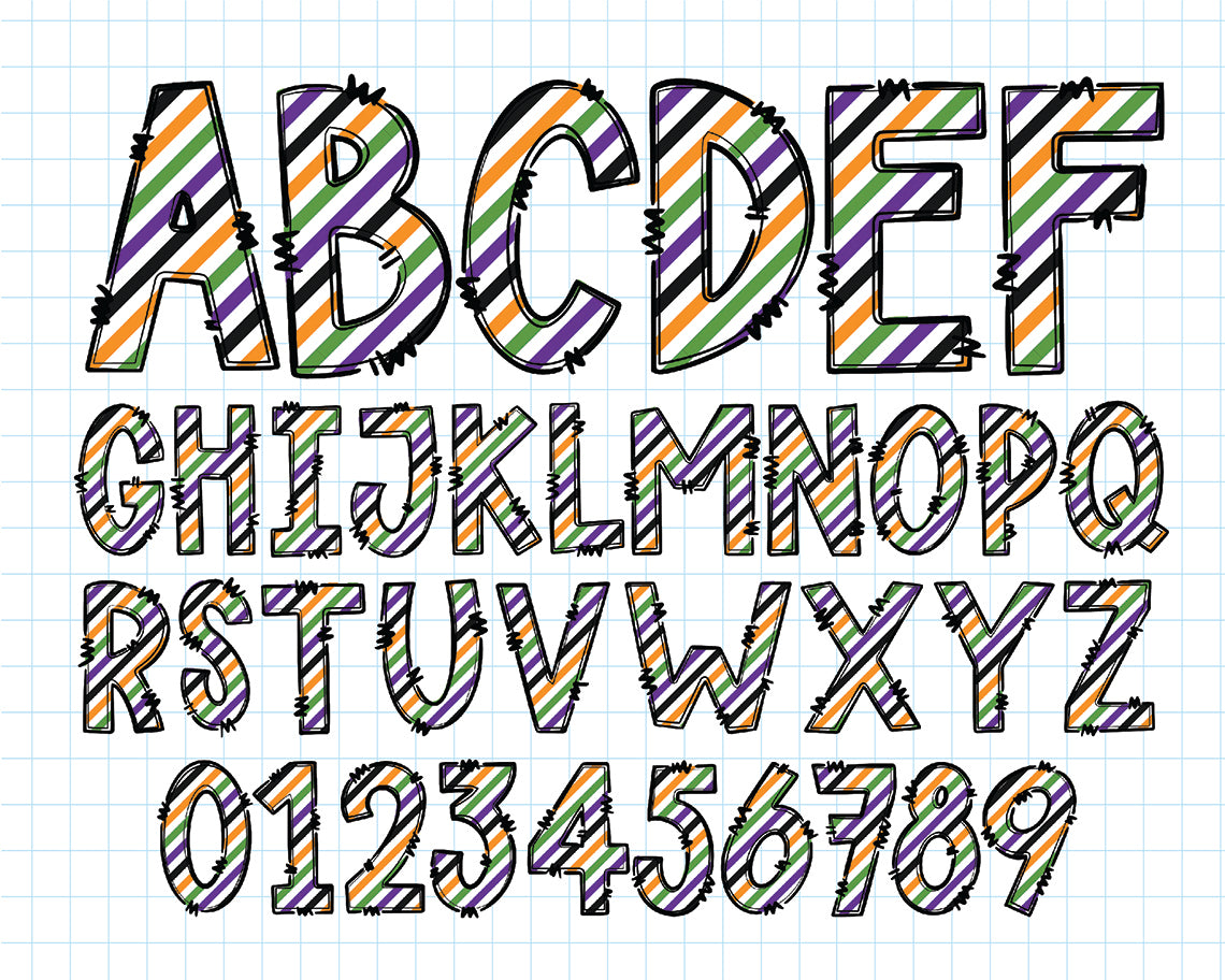 Halloween Alphabet PNG